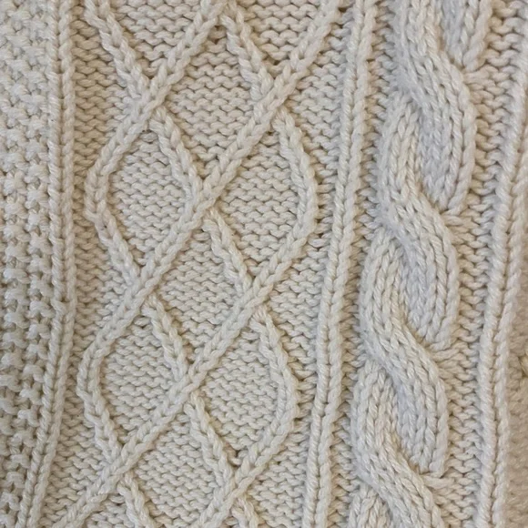 Talbots Ivory Cable Knit Sweater - Picture 7 of 9